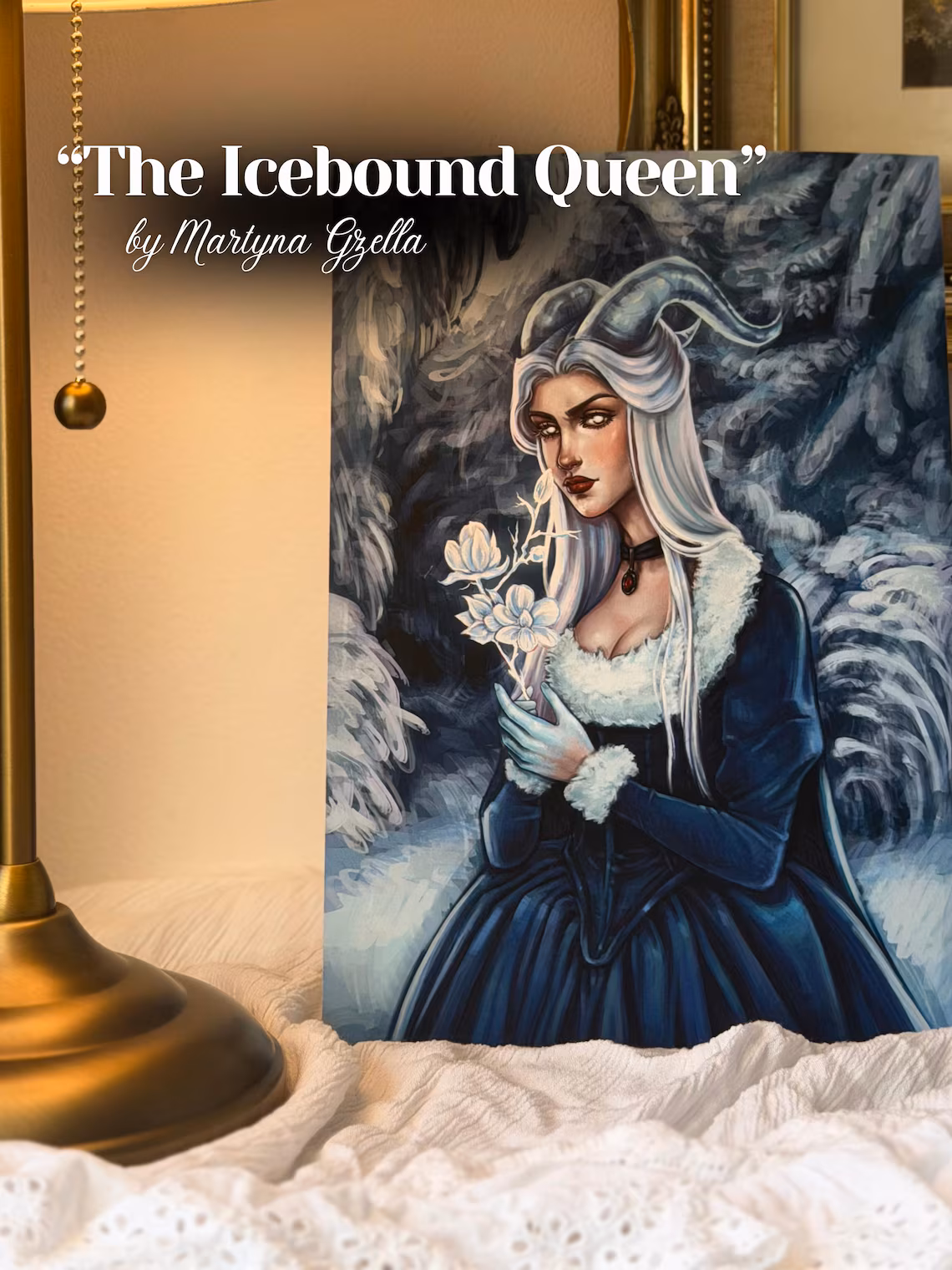 Zimowy plakat artystyczny w stylu dark fantasy - obrazek 4