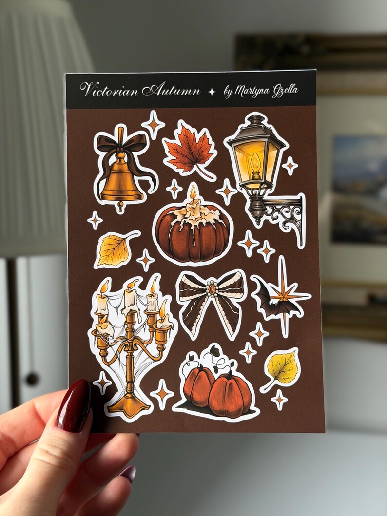 Arkusz jesiennych matowych naklejek Victorian Autumn - obrazek 7